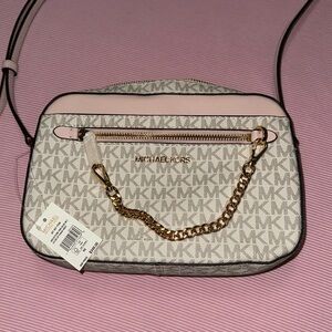Micheal Kors Jet Set Large Logo Crossbody Bag